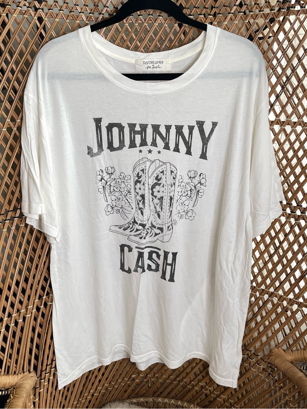 Free People Daydreamer Johnny Cash Graphic Tee - White